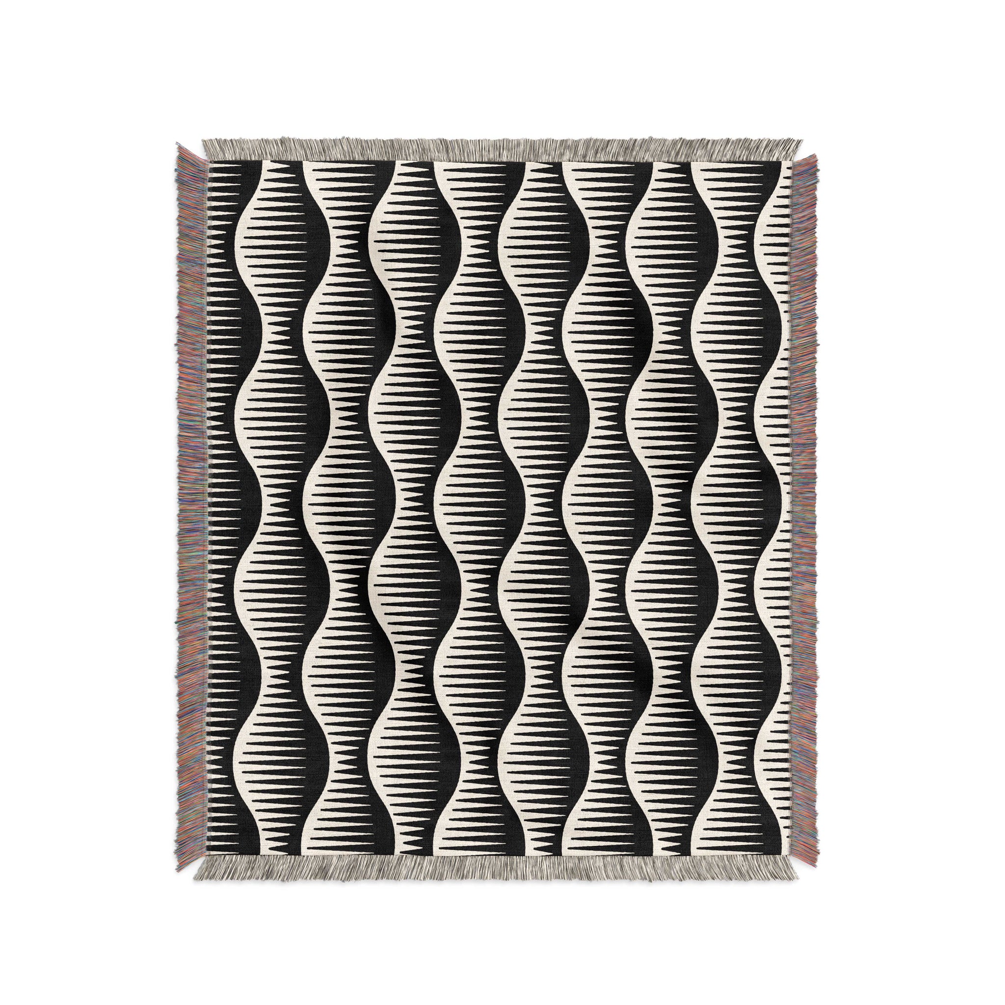 "Wave Comb" Pattern Throw Blanket
